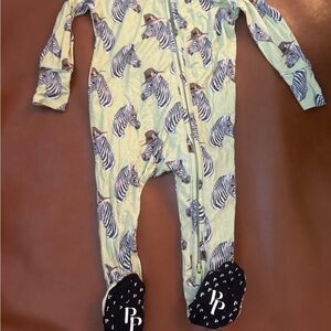 Posh Peanut Green Footed One Piece with Covered Feet